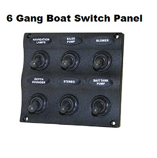 boat switch panel 6 gang