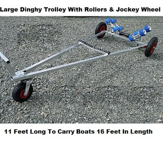 dinghy launch trolley large