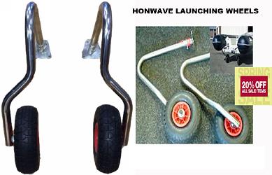 honwave launching wheels inflatable boat