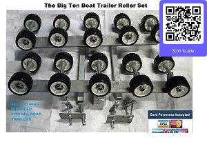 pair of ten boat trailer wobble rollers
